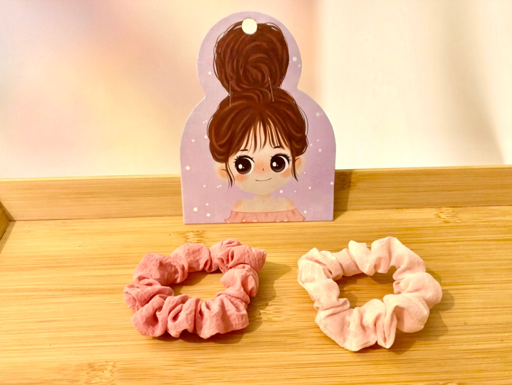 Scrunchie - green, pink, orange