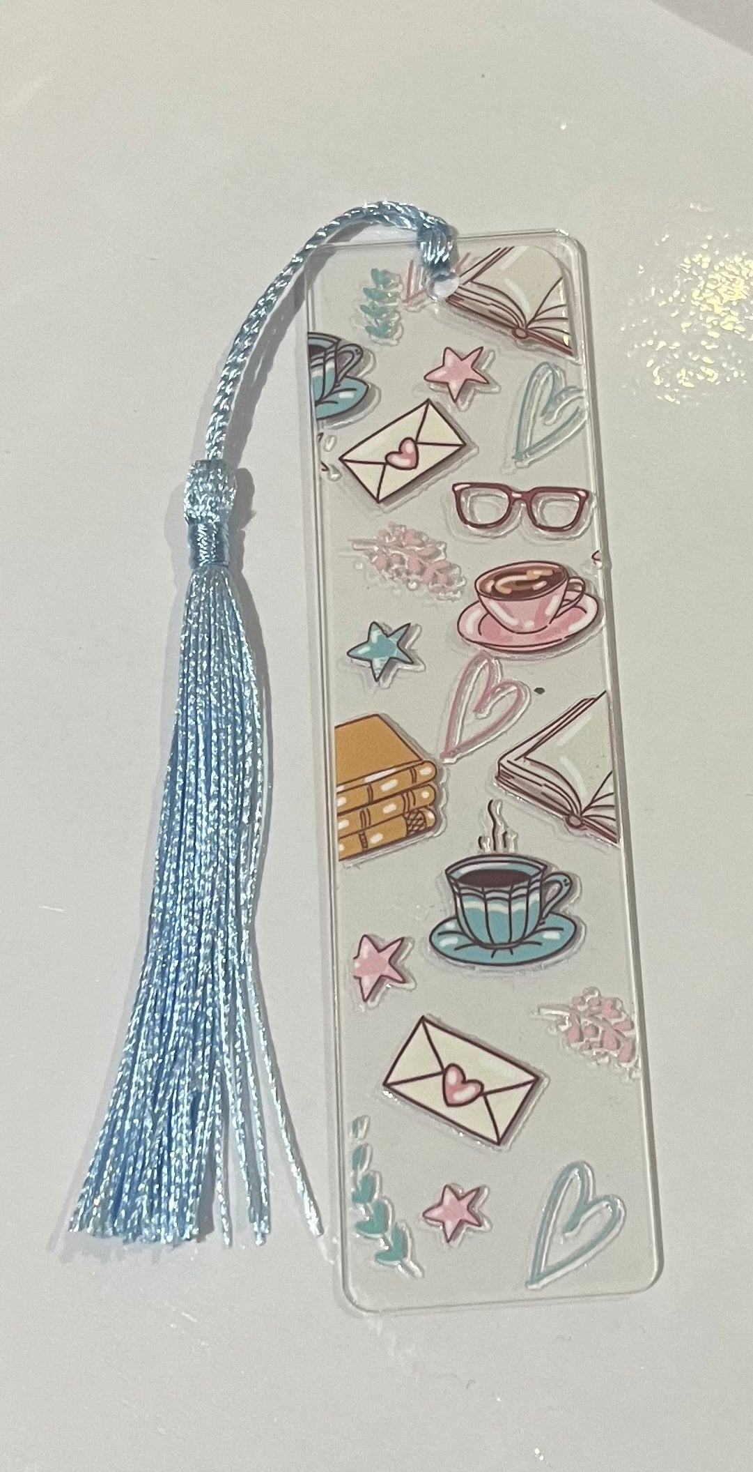 Cup of Coffee - Handmade Bookmark with Tassel
