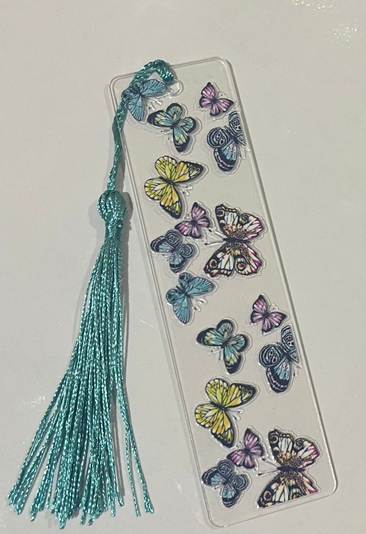 Butterflies- Handmade Bookmark with Tassel