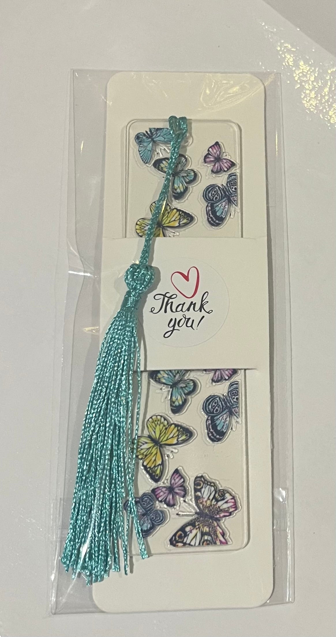 Butterflies- Handmade Bookmark with Tassel