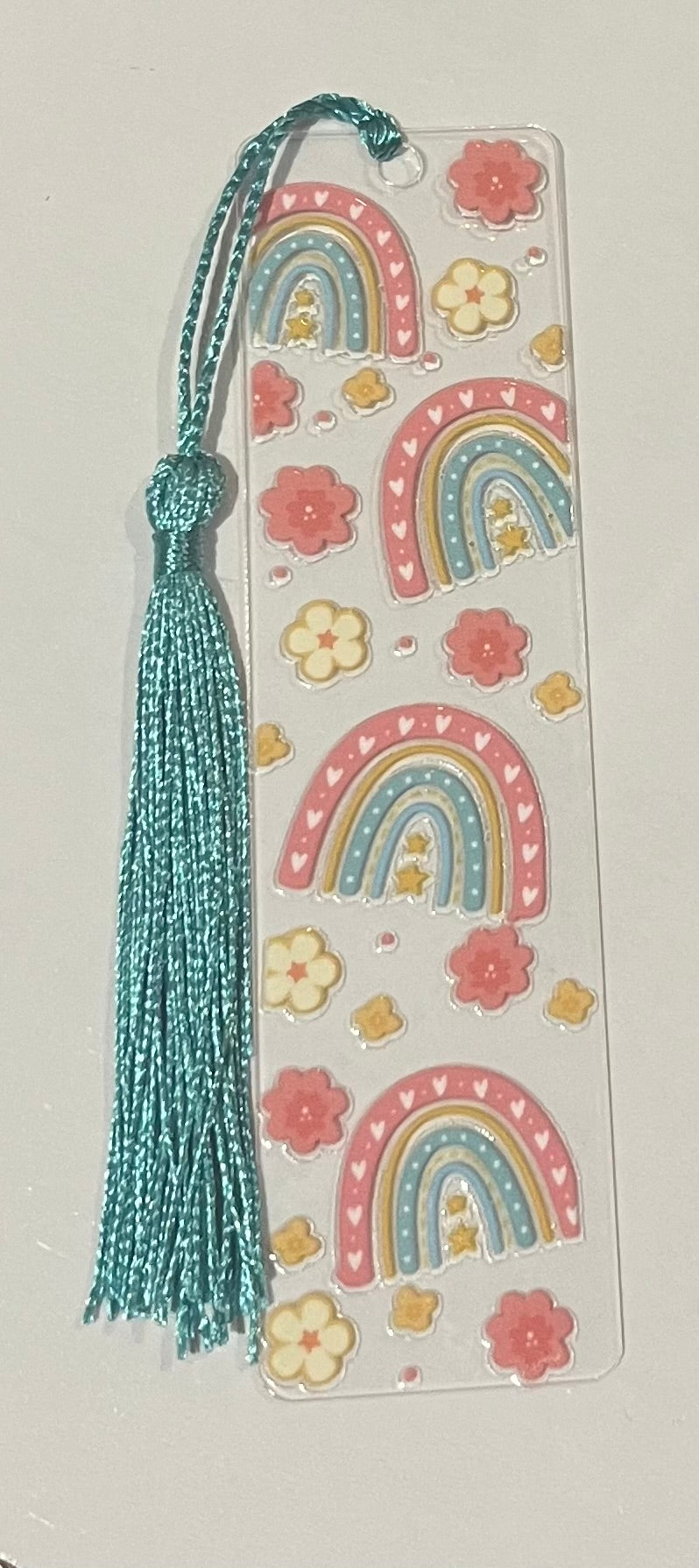 Retro Rainbow - Handmade Bookmark with Tassel