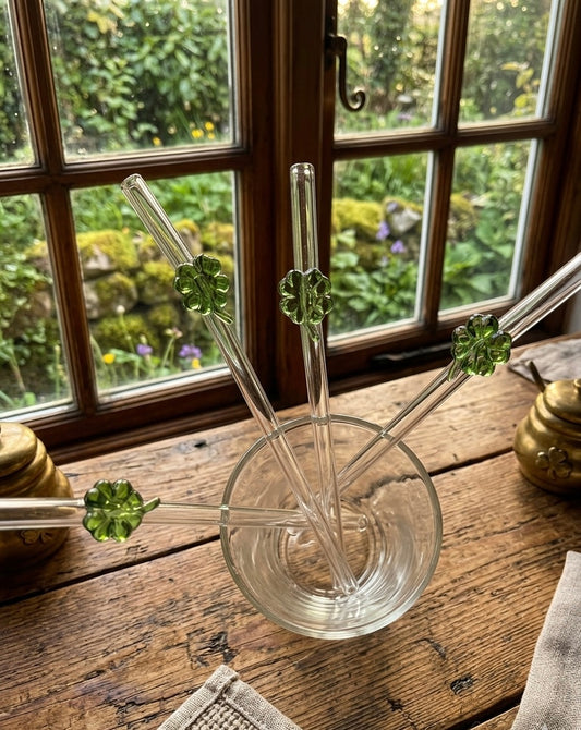 Clover Glass Straw - Eco-Friendly Reusable Straw