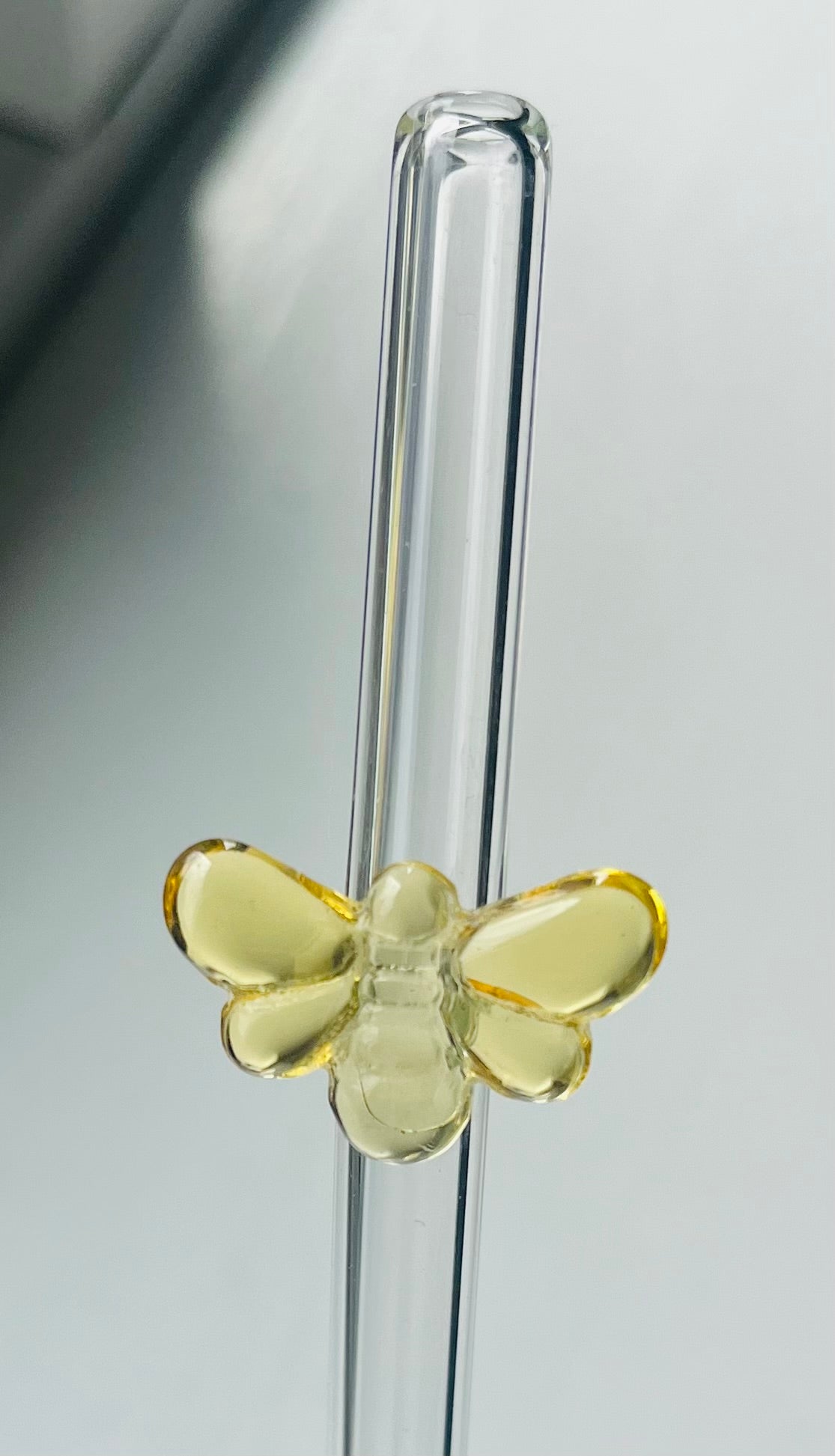 Honey bee Glass Straw - Eco-Friendly Reusable Straw
