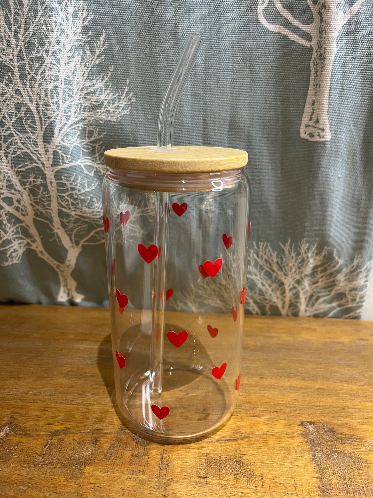 Glass Tumbler & Bookmark - Valentine Hearth bundle