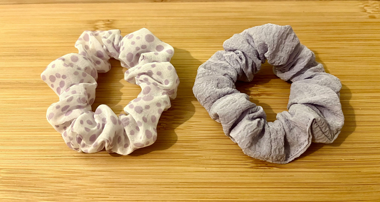 Scrunchie - purple, yellow, red