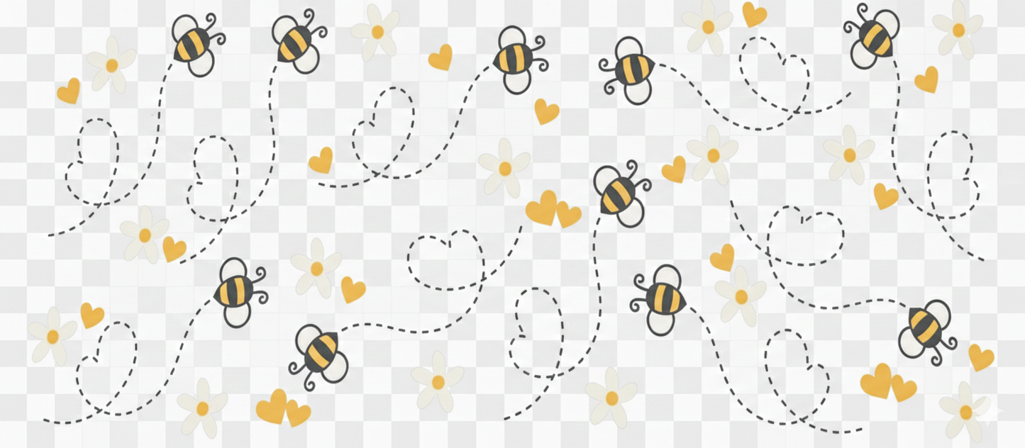 Glass Tumbler  - Bee and Daisy&hearts