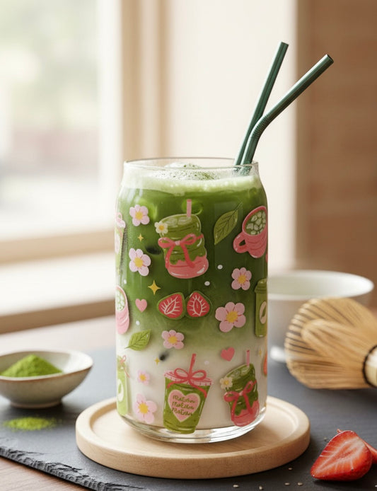 Glass Tumbler Matcha - Healthy Lifestyle Drinkware