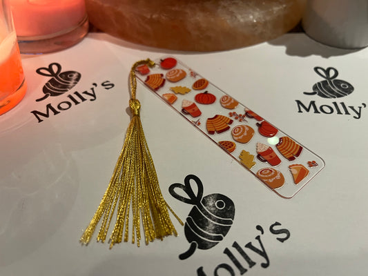 Bookmark Cinnamon Bun - Handmade Bookmark with Tassel
