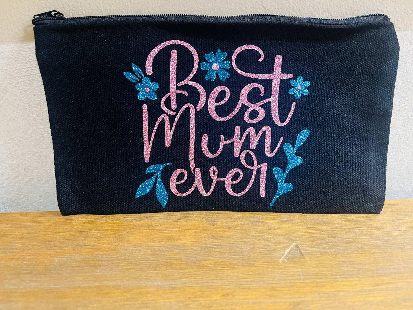 Canvas Makeup Bag - Best mum ever (20x11cm)