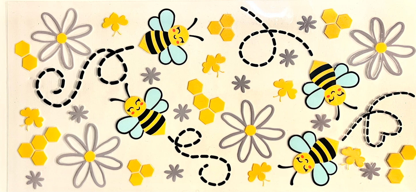 Glass Tumbler  - Bee and Daisy